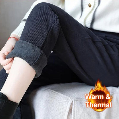 🔥 50% DE RÉDUCTION! 💫 PANTALON CHAUD FEMME - Taille Haute & Doublure Polaire, Confort Optimal pour L'Hiver, Idéal pour Sport et Loisirs ❄️👖