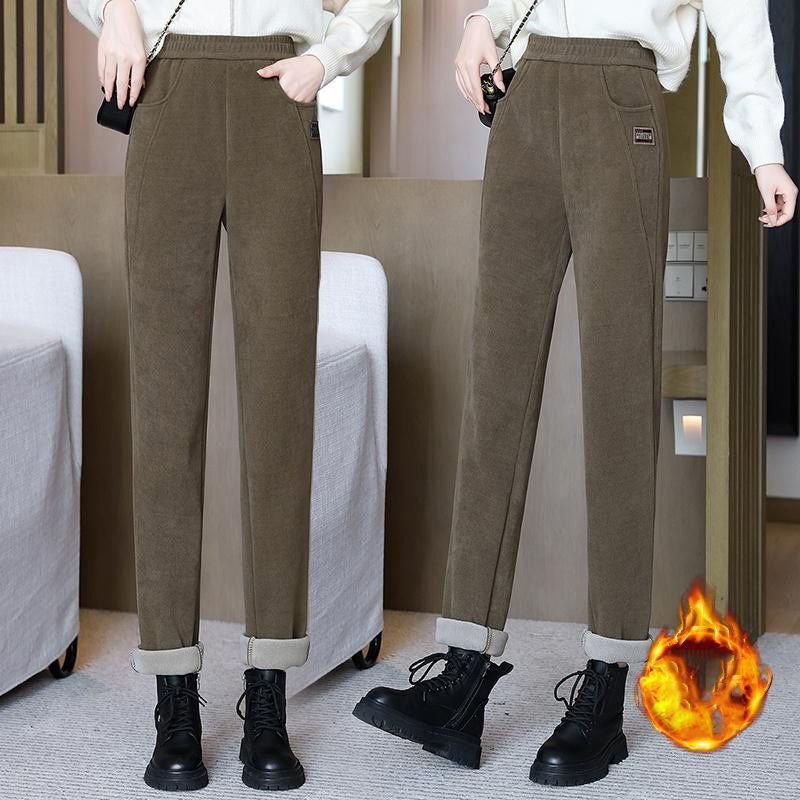 🔥 50% DE RÉDUCTION! 💫 PANTALON CHAUD FEMME - Taille Haute & Doublure Polaire, Confort Optimal pour L'Hiver, Idéal pour Sport et Loisirs ❄️👖
