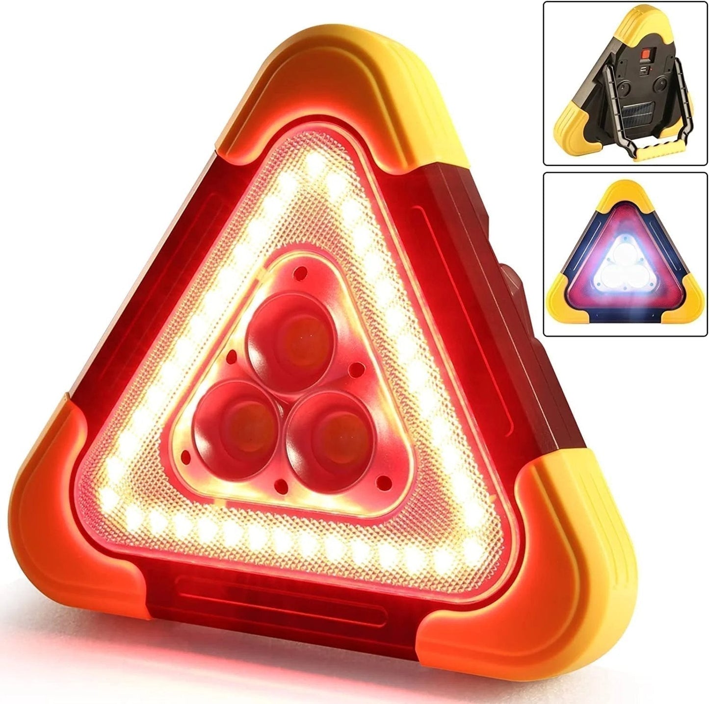🚗 Promotion exceptionnelle – 49% de réduction : Lampe de Signalisation d'Urgence Solaire Triangulaire 3-en-1 pour le Bord de Route ✨