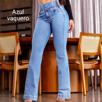 🔥jean évasé taille haute en stretch