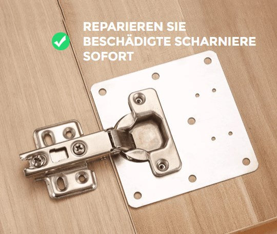 Promo exceptionnelle: Achetez 2, obtenez-en 1 gratuit ! Kit de Réparation de Charnières en Acier Inoxydable, Universel et Design Élégant pour Meubles et Armoires
