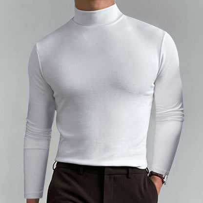 👕 48% DE RÉDUCTION ! ✨ T-shirt Homme à Col Montant - Coupe Adjustable et Tissu Respirant, Idéal pour Sport ou Quotidien 🏃‍♂️📦