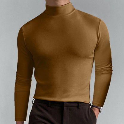 👕 50% DE RÉDUCTION ! ✨ T-shirt Homme à Col Montant - Coupe Adjustable et Tissu Respirant, Idéal pour Sport ou Quotidien 🏃‍♂️
