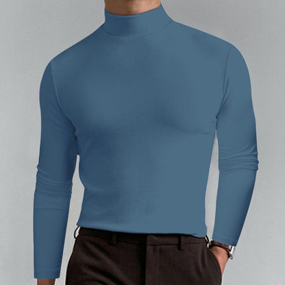 👕 50% DE RÉDUCTION ! ✨ T-shirt Homme à Col Montant - Coupe Adjustable et Tissu Respirant, Idéal pour Sport ou Quotidien 🏃‍♂️