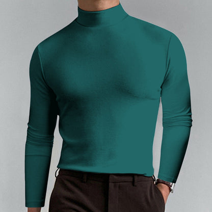 👕 50% DE RÉDUCTION ! ✨ T-shirt Homme à Col Montant - Coupe Adjustable et Tissu Respirant, Idéal pour Sport ou Quotidien 🏃‍♂️