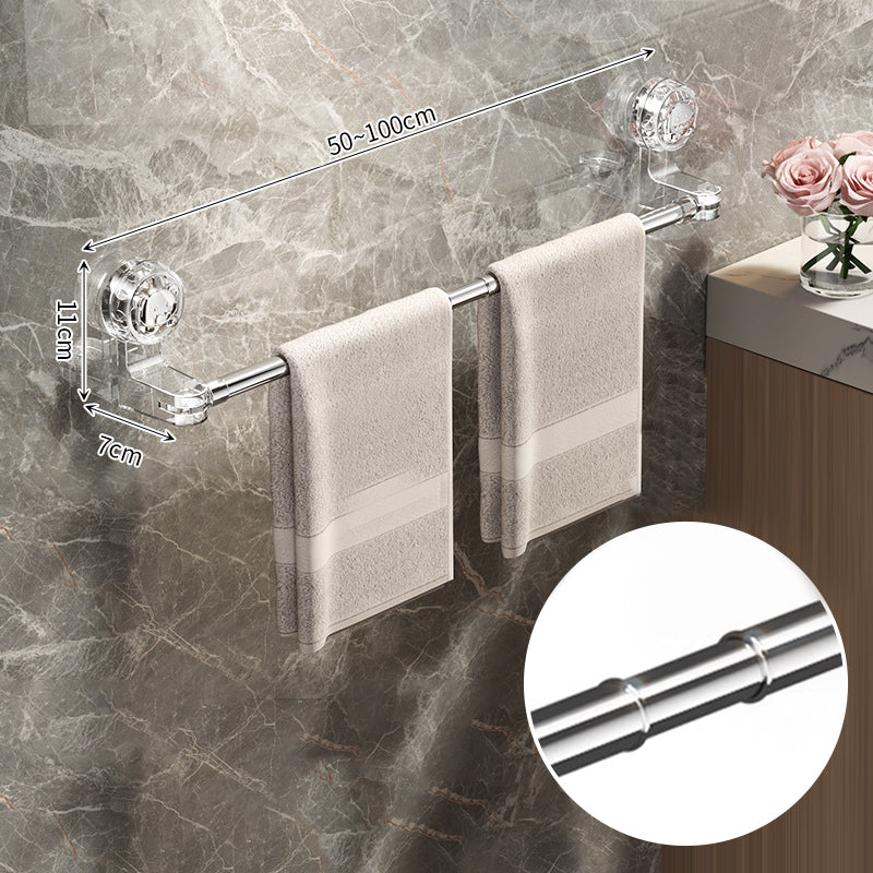 🛁✨ Light Luxury No-Punch — Barre porte-serviettes rétractable à ventouse, design léger et sans perçage