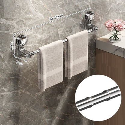 🛁✨ Light Luxury No-Punch — Barre porte-serviettes rétractable à ventouse, design léger et sans perçage