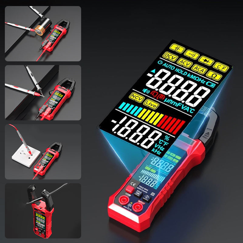 🔧 50 % DE RÉDUCTION ! Pince ampèremétrique numérique tout-en-un – Mesure précise jusqu’à 600 A, lampe intégrée, détection NCV & test diodes – Idéale pour pros et bricoleurs ! ⚡📏