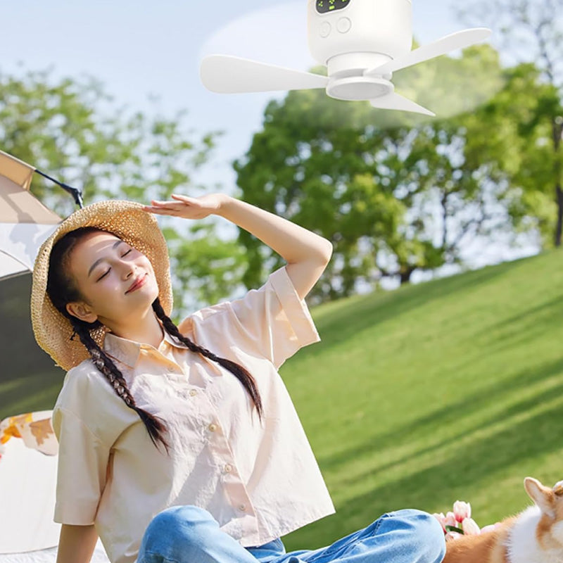 📢50 % DE RÉDUCTION !! ⏰Ventilateur de plafond rechargeable avec éclairage LED🌬️✨【J'ai hâte de recevoir ta commande】