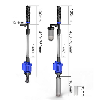 Changeur d'eau et Nettoyeur de Filtre pour Aquarium à Aspiration Électrique – Entretien Facile de Votre Aquarium 🐠🔧