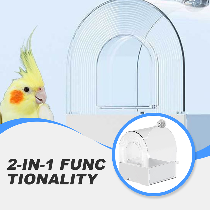 Bassin 2-en-1 pour le bain et l’alimentation des perroquets — pratique et polyvalent