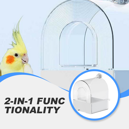Bassin 2-en-1 pour le bain et l’alimentation des perroquets — pratique et polyvalent