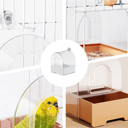 Bassin 2-en-1 pour le bain et l’alimentation des perroquets — pratique et polyvalent