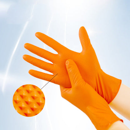 (30 paires) 🔥🔥 Gants jetables en nitrile avec renforts à motif losange - protection industrielle renforcée