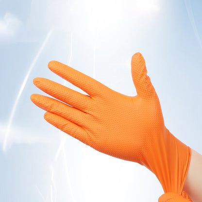 (30 paires) 🔥🔥 Gants jetables en nitrile avec renforts à motif losange - protection industrielle renforcée