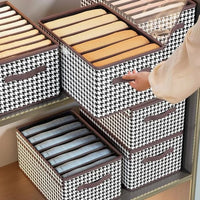 Offre Spéciale: Achetez 2, Obtenez 3 — Lot de 5 Boîtes de Rangement Vêtements Pliables, Structure Renforcée, Poignées et Fenêtre Transparente pour un Gain de Place Optimal