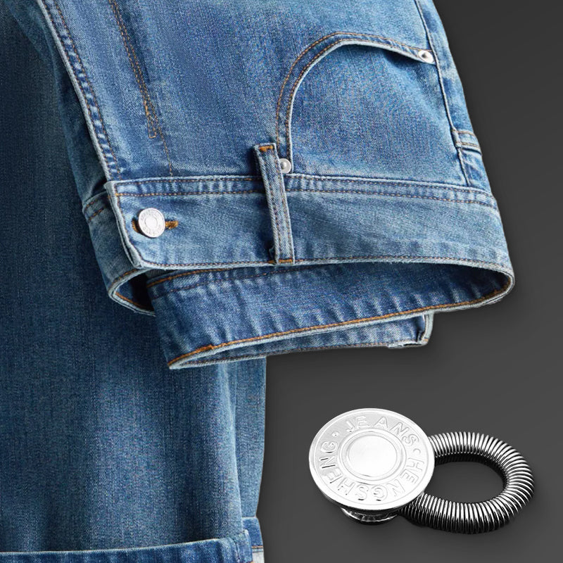 🔝 Bouton d'extension de taille à ressort métallique pour jeans – pratique, durable et facile à installer