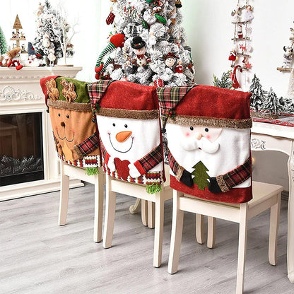 Housse de chaise Noël – Déco festive et élégante pour vos tables de fête