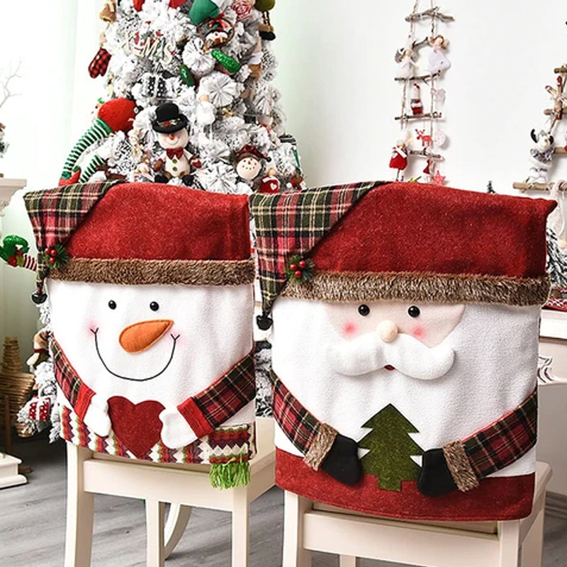 Housse de chaise Noël – Déco festive et élégante pour vos tables de fête