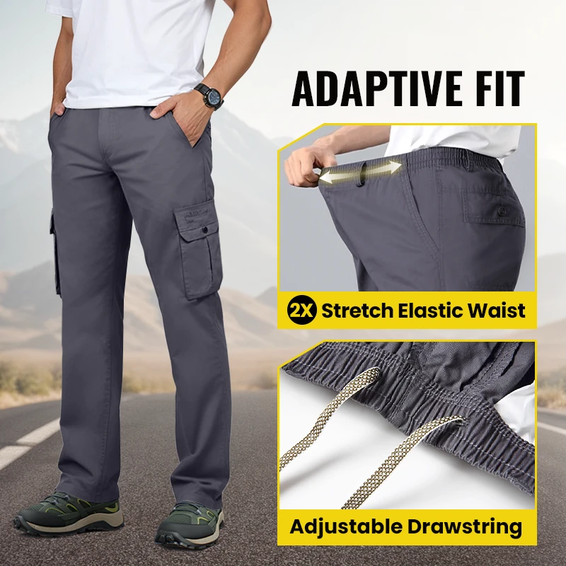 👖 50% OFF MAINTENANT ! 🏃 Pantalon Cargo Multi-Poches Homme - Tissu Respirant et Coupe Moderne pour Outdoor ou Urbain 🏙️📦