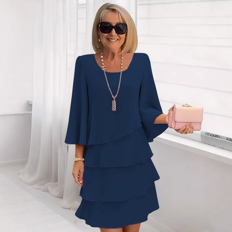 💎 -50% SUR LA ROBE MOUSSELINE « GÂTEAU » ! 💎 Effet Amincissant, Volants Cascades & Élégance Légère