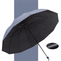 Parapluie Grand Format à 12 Baleines – Pliable et Anti-Vent pour une Protection Ultime