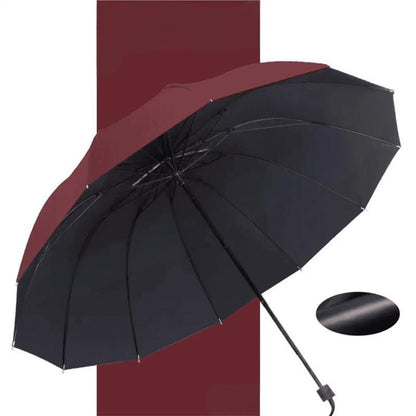 Parapluie Grand Format à 12 Baleines – Pliable et Anti-Vent pour une Protection Ultime