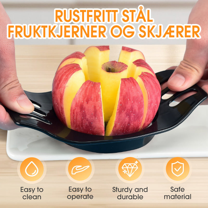 🔥Rustfritt stål – Fruktkjernefjerner og Skjærer for Enkel og Effektiv Fruktforberedelse