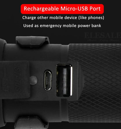 Lampe de poche tactique solaire 10 en 1 — puissante, polyvalente et rechargeable