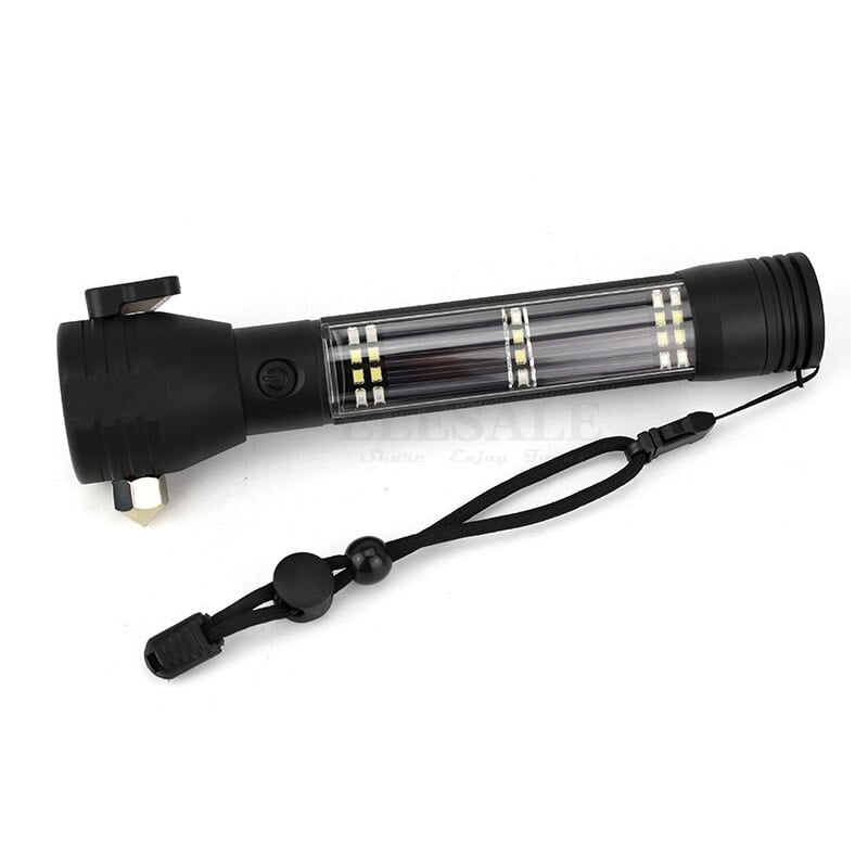 Lampe de poche tactique solaire 10 en 1 — puissante, polyvalente et rechargeable