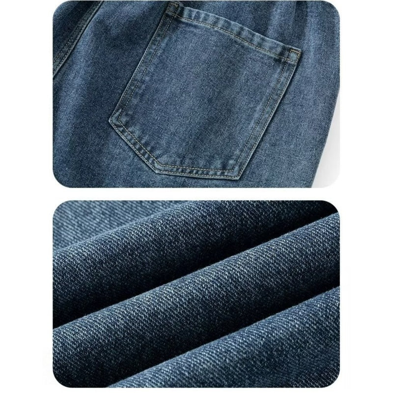 Jeans Décontractés à Coupe Ample et Jambes Larges pour Homme