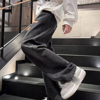 Jeans Décontractés à Coupe Ample et Jambes Larges pour Homme