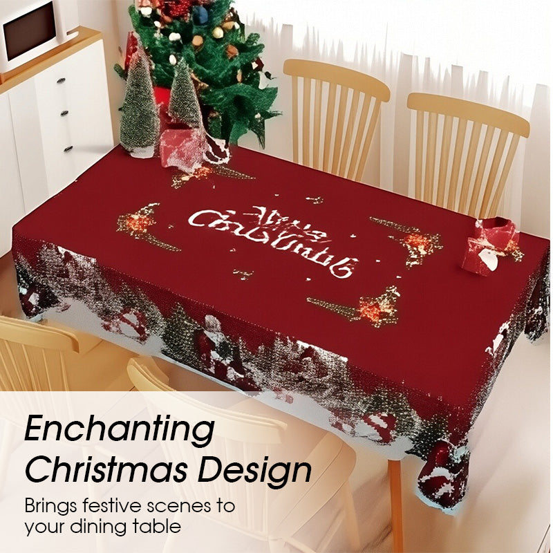 🔥50% DE RÉDUCTION sur la Nappe de Noël Classique ✨ Motifs Festifs Variés • Tissu Polyester Résistant aux Taches • Tailles Adaptées à Toutes les Tables 🍽️