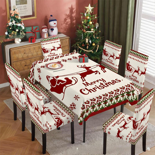🔥50% DE RÉDUCTION sur la Nappe de Noël Classique ✨ Motifs Festifs Variés • Tissu Polyester Résistant aux Taches • Tailles Adaptées à Toutes les Tables 🍽️