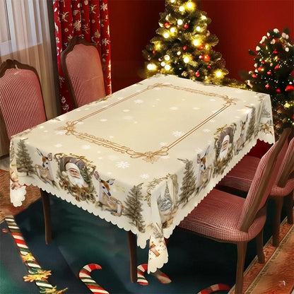 🔥50% DE RÉDUCTION sur la Nappe de Noël Classique ✨ Motifs Festifs Variés • Tissu Polyester Résistant aux Taches • Tailles Adaptées à Toutes les Tables 🍽️