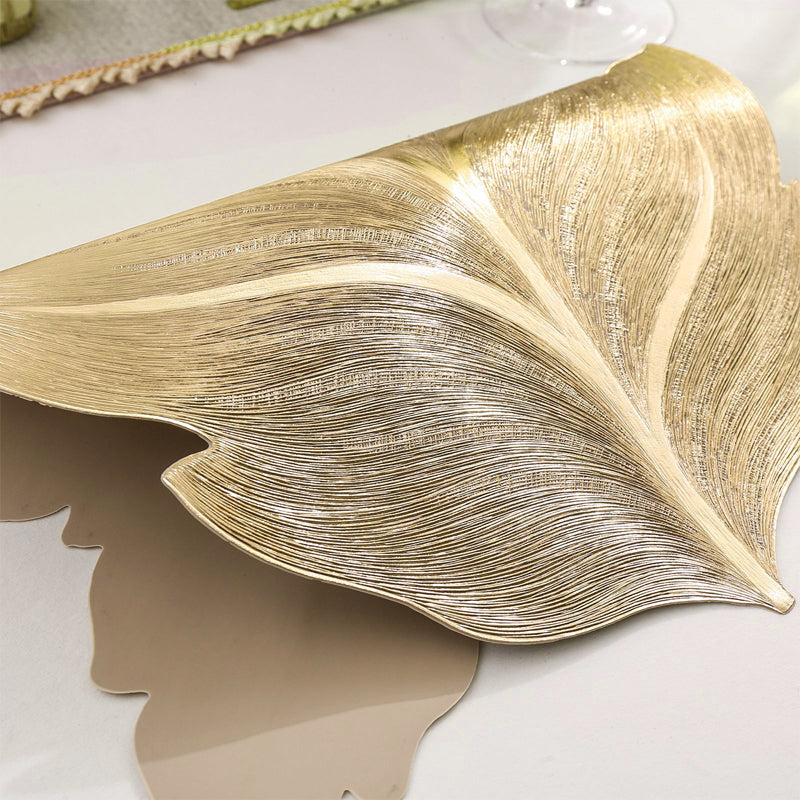 Set de table 3D en feuille d'or – résistant à la chaleur, élégant pour la salle à manger