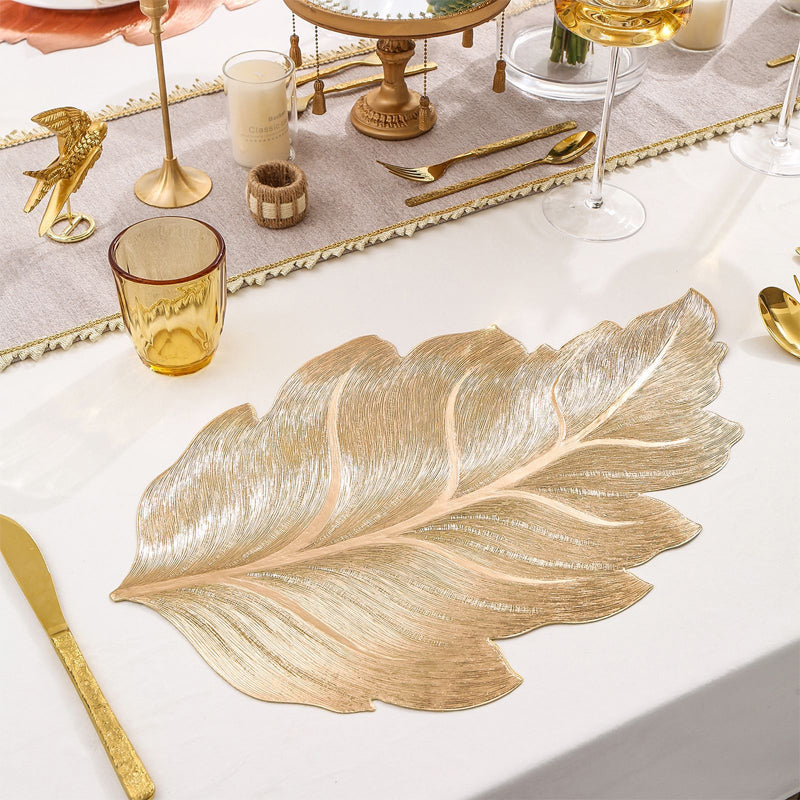 Set de table 3D en feuille d'or – résistant à la chaleur, élégant pour la salle à manger