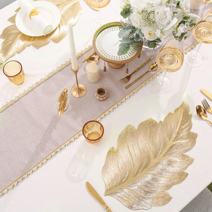 Set de table 3D en feuille d'or – résistant à la chaleur, élégant pour la salle à manger