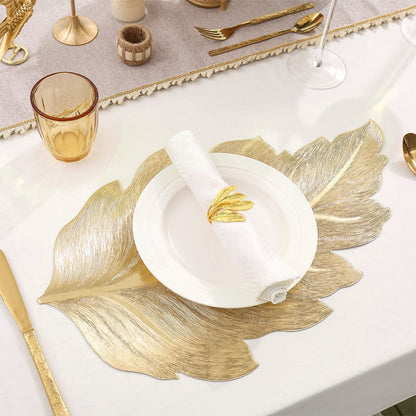 Set de table 3D en feuille d'or – résistant à la chaleur, élégant pour la salle à manger