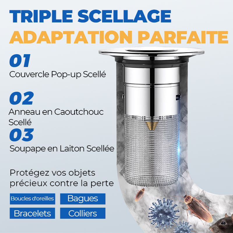 Achetez 1, Recevez 1 Gratuit — Filtre de Vidange Universel pour Évier: Retient les Déchets sans Bloquer l’Eau, Installation Facile et Nettoyage Rapide