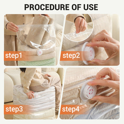 Extra-Large Vacuum Storage Bag - Press to Remove Air