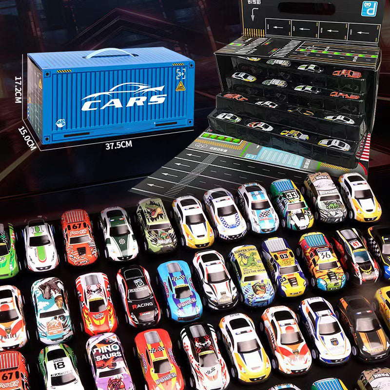 🎅Offre spéciale Noël 49% DE RÉDUCTION🎁48 mini-wagons à moteur avec garage intégré