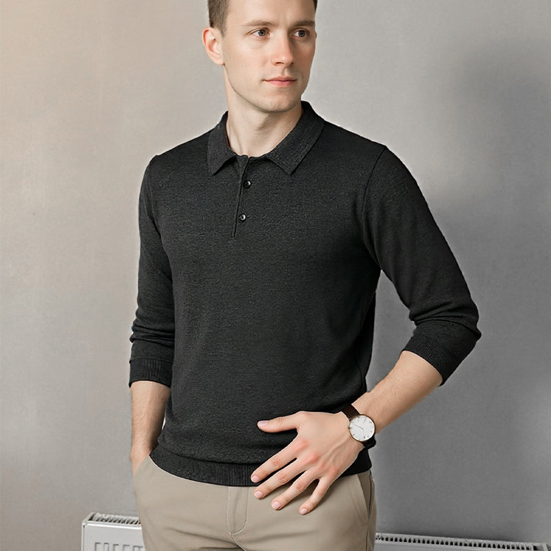 Pull à manches longues doux et confortable pour homme