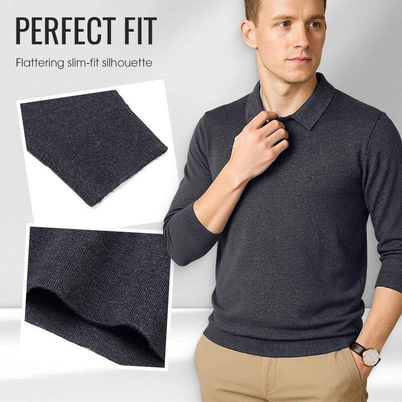 Pull à manches longues doux et confortable pour homme