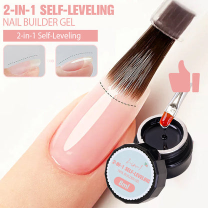 Gel Auto-Nivelant 3-en-1 pour Ongles – Base et Construction en 1 Étape, Durcissement LED/UV en 60s, Formule Sans HEMA – Sûre et Ultra Efficace, -50% de réduction