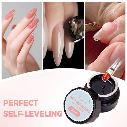 Gel Auto-Nivelant 3-en-1 pour Ongles – Base et Construction en 1 Étape, Durcissement LED/UV en 60s, Formule Sans HEMA – Sûre et Ultra Efficace, -50% de réduction