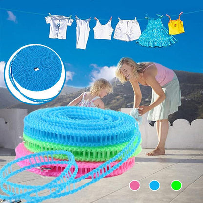 ✨ Corde à linge coupe-vent et antidérapante — stabilité assurée pour un séchage rapide