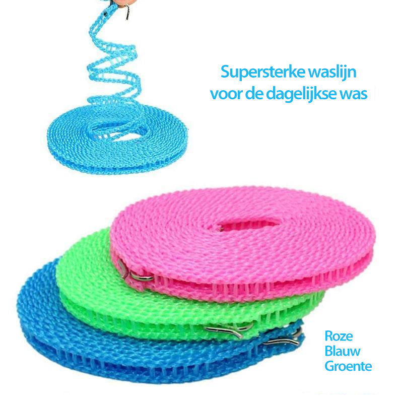 ✨ Corde à linge coupe-vent et antidérapante — stabilité assurée pour un séchage rapide