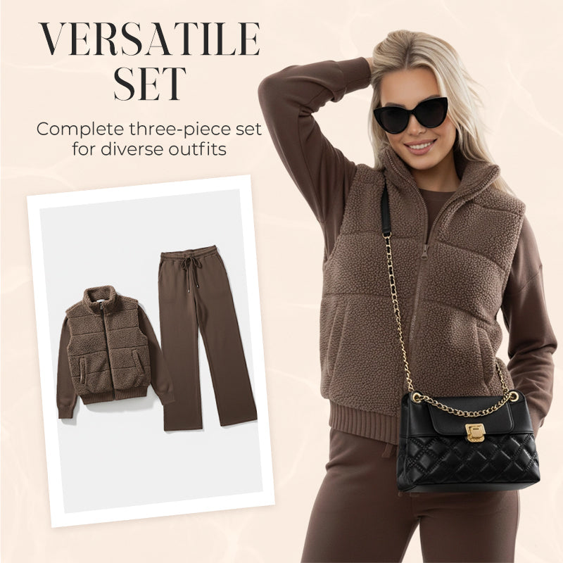 💖 Promo Phénomène 2025 : Ensemble Femme 3 Pièces – Veste Chaude, Silhouette Flatteuse & Confort Exceptionnel