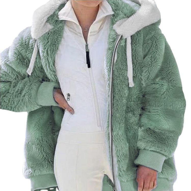 🧥 60% DE RÉDUCTION! ✨ Veste à Capuche en Polaire - Doublure Intérieure en Sherpa Chaud avec Poche Cachée pour Affronter l'Hiver ❄️🎁